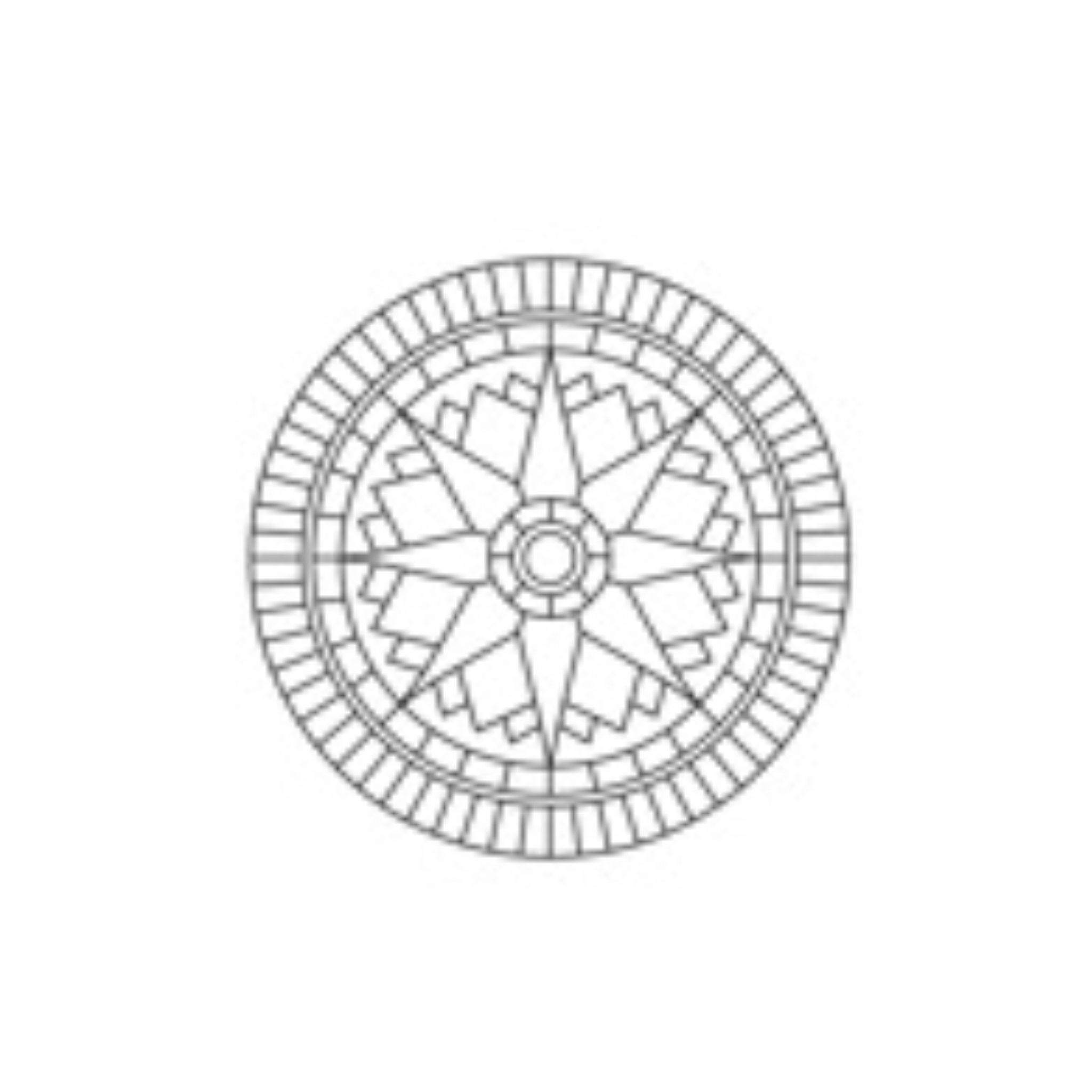 Dulux Avista Star Compass concrete stencil